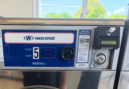 Sticker on machine
